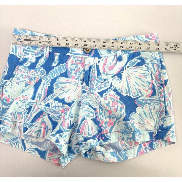 Lilly Pulitzer The Callahan Short Size 6 Blue Pink Into The Deep Colorful - Picture 8 of 10